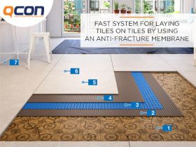Fast System For Laying Tiles On Tiles By Using An Anti-Fracture Membrane 